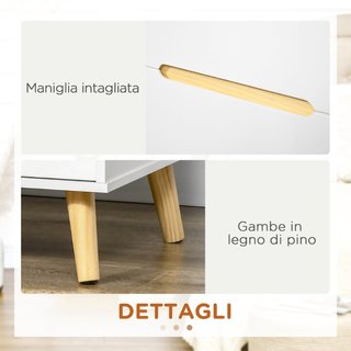 Comodino Moderno con 2 Cassetti in Truciolato e Ga
