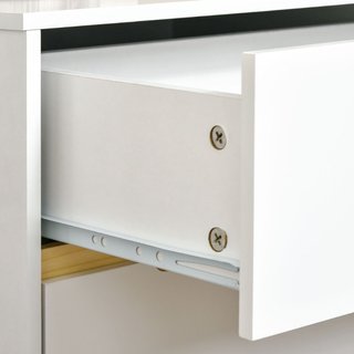 Comodino Moderno con 2 Cassetti in Truciolato e Ga