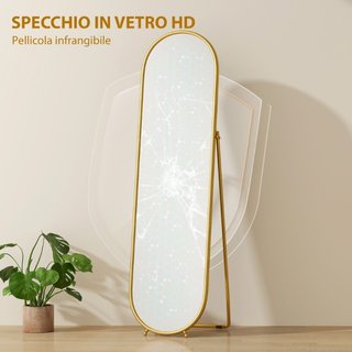 Specchio a Figura Intera da Terra con Supporto Pie