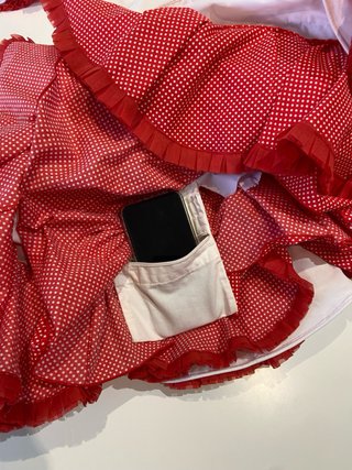 289 Traje Flamenca Volantes Rojo y Blanco