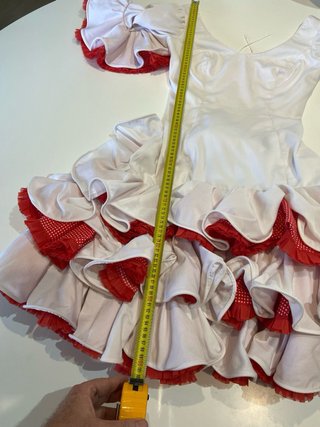 289 Traje Flamenca Volantes Rojo y Blanco