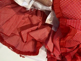 289 Traje Flamenca Volantes Rojo y Blanco