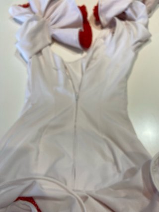 289 Traje Flamenca Volantes Rojo y Blanco