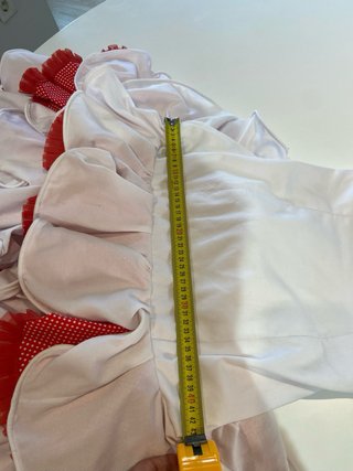 289 Traje Flamenca Volantes Rojo y Blanco