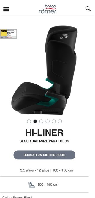 Silla Römer britax isofix 3,5 a 22 años