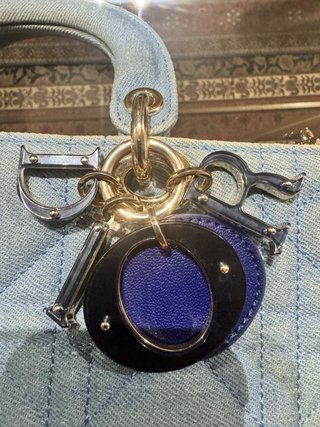 Bolso Dior Lady Dior Denim Azul