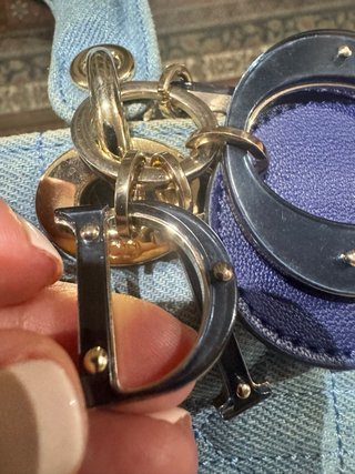 Bolso Dior Lady Dior Denim Azul