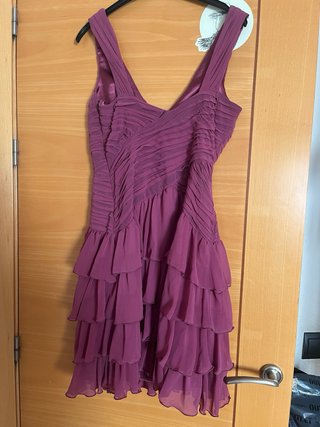 Vestido fiesta morado/frambuesa Veneno