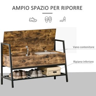 Mobile Scarpiera in Stile Industriale con Vano, Pa