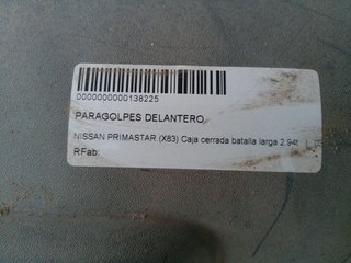 PARAGOLPES DELANTERO NISSAN PRIMASTAR (X83) Caja cerrada batalla larga 2,94t