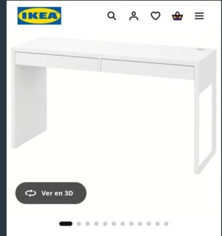 Escritorio blanco IKEA 142x50
