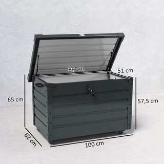 Baule da Esterno da 295L con Serratura e 2 Manigli