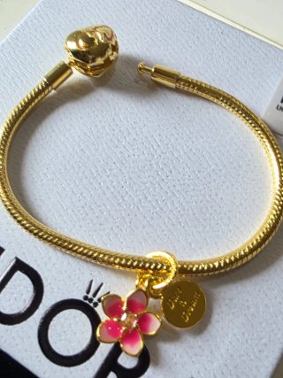 Pulsera Pandora Corazón y Flor  vaiana