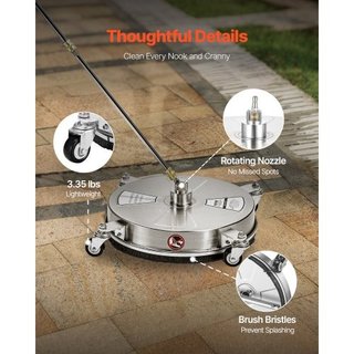 15" Pressure Washer Surface Cleaner, Stainless Ste