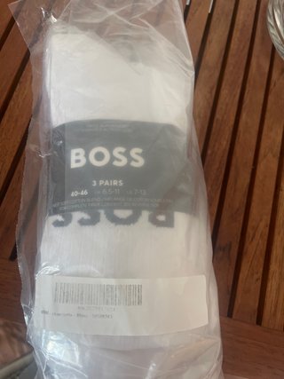 Pack 3 Calcetines BOSS Blancos Talla 40-46