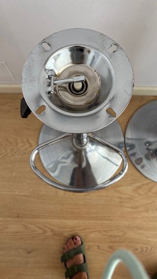 Taburetes de Cocina Metálicos Plateados