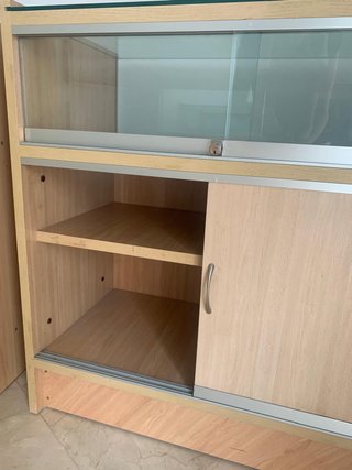 Mostrador vitrina tienda con almacenaje