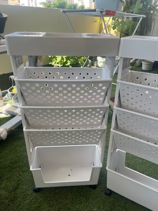 Carrito Organizador Plástico Blanco