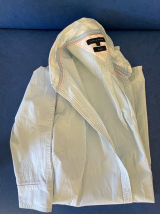 Camisa Tommy Hilfiger Talla 4 Azul/Blanco