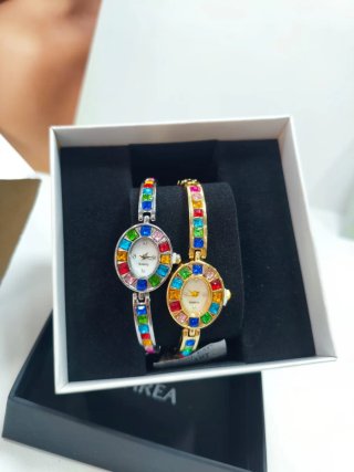 Reloj joya bisutería eslabones multicolor