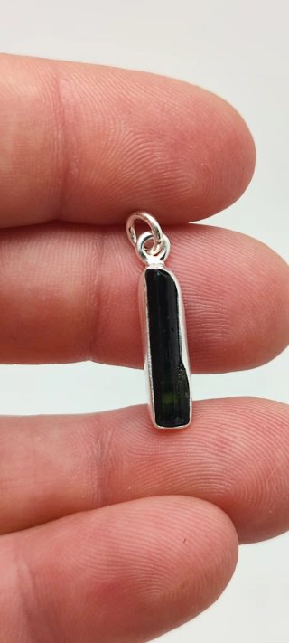 Colgante de Plata y Turmalina Verde.