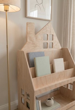 Organizador montessori 2 en 1: Estantería libreria