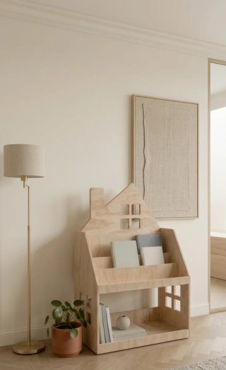 Organizador montessori 2 en 1: Estantería libreria