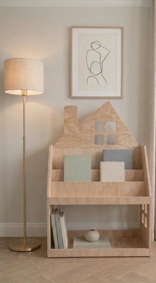 Organizador montessori 2 en 1: Estantería libreria