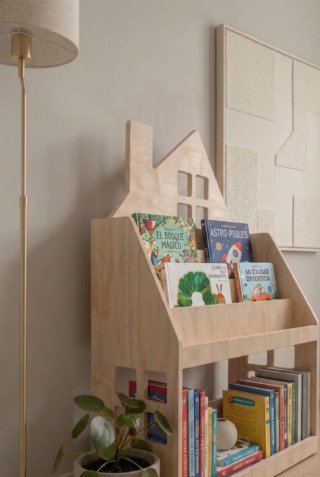 Organizador montessori 2 en 1: Estantería libreria