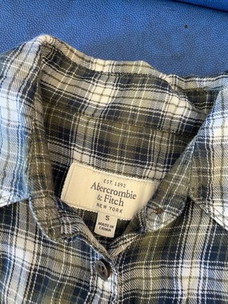 Camisa Abercrombie & Fitch cuadros verde S