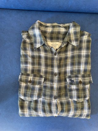 Camisa Abercrombie & Fitch cuadros verde S