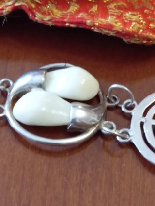 Pulsera Plata Ley Natural Beige