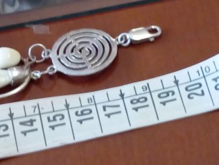 Pulsera Plata Ley Natural Beige