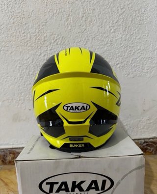 Casco Moto Cross TAKAI Amarillo y Negro