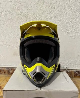 Casco Moto Cross TAKAI Amarillo y Negro