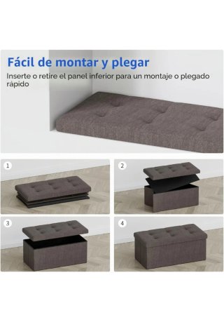 Baúl Plegable Almacenamiento 76x38x38 cm