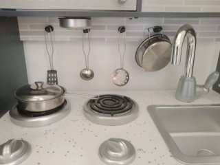 Cocina de juguete de madera