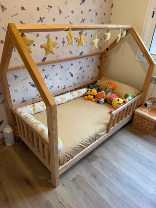 Cama casita madera infantil