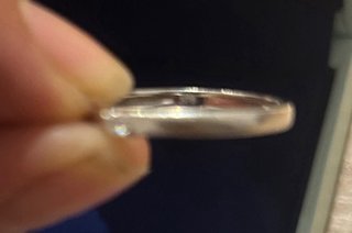 Anillo Oro Blanco 9K 375 Diamante