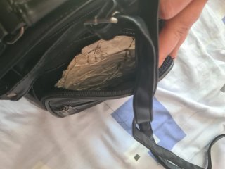 Bolso bandolera multibolsillos negro