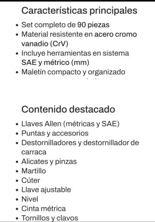 Maletin Herramientas 90 Piezas ( Sin Estrenar)