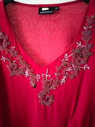 Blusa granate con lentejuelas Talla XL
