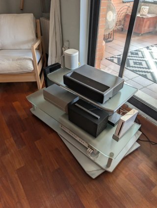 Mueble TV madera y cristal !negociable!