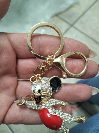 Portachiavi Topolino strass