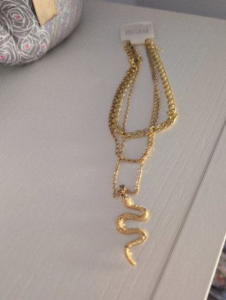 Pack 3 Collares Serpiente Dorados