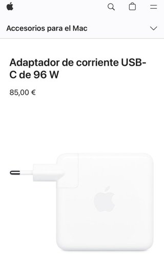 Cargador Apple MacBook 96w