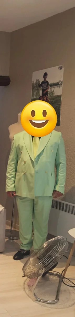 Traje de hombre verde agua
