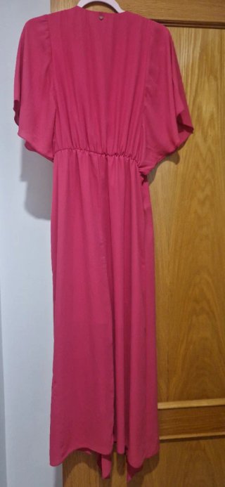 Vestido fiesta largo fucsia Roberto Torretta T.38