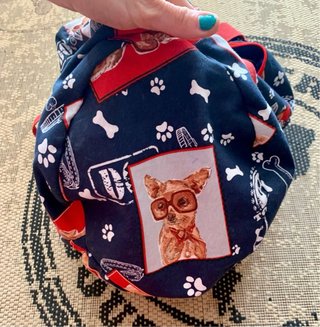 Mochila de viaje con estampado de perros