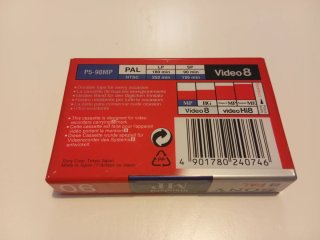 Lote 4 cintas Video 8 Sony Hi8 y limpieza